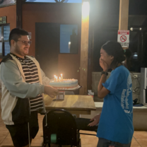 'Unique' Cake with Unicorn Candles!